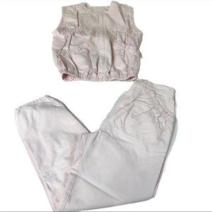 Byer Girl Vintage Little Girl 2 Piece Matching Outfit Size Large Pink #1069